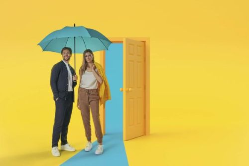 Umbrella for two persons - banner