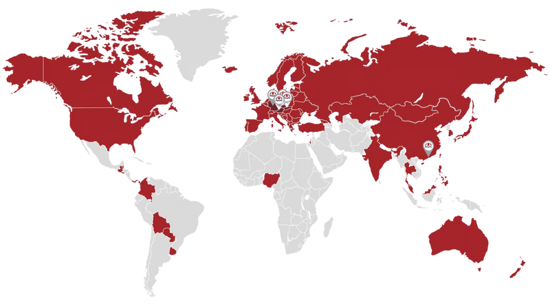 doppler Standorte weltweit